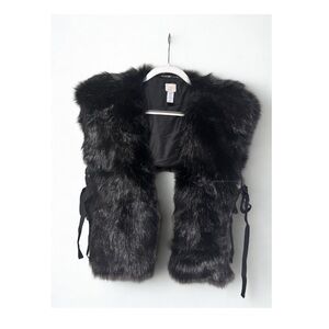 a new day Black Faux Fur Vest